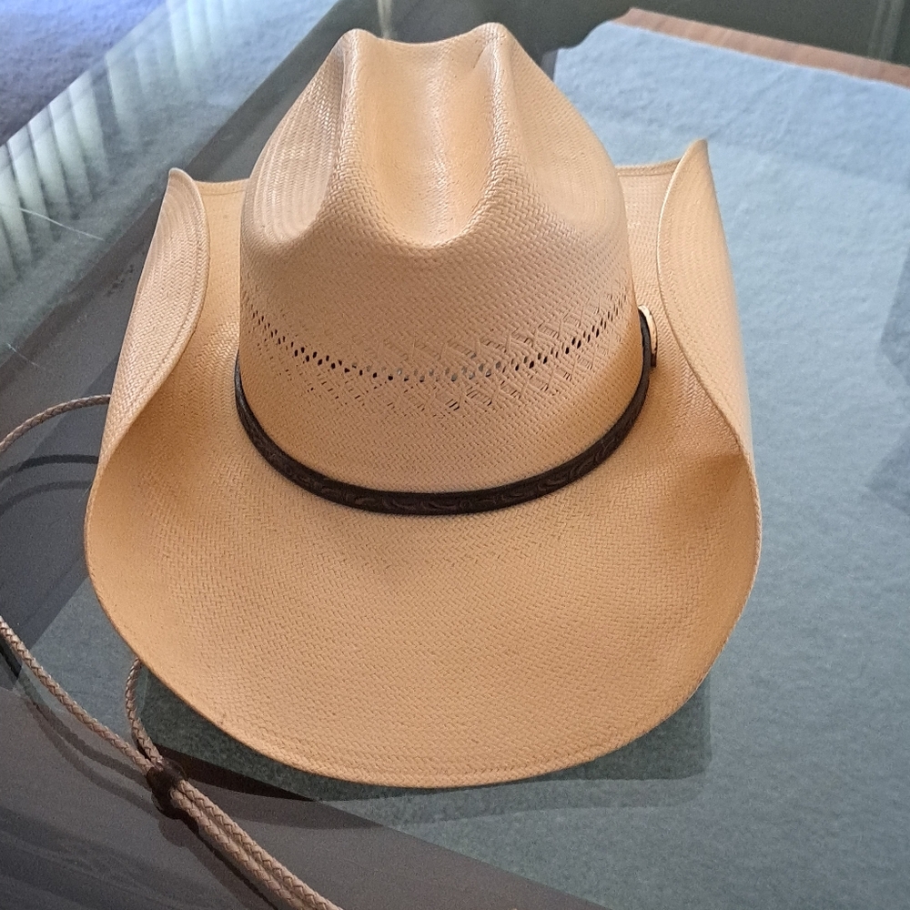 Vintage Stetson Natural Hat with Black Band